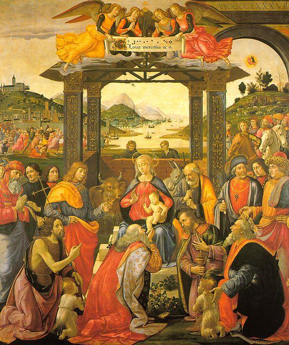 Domenico Ghirlandaio Adoration of the Magi   qq Sweden oil painting art